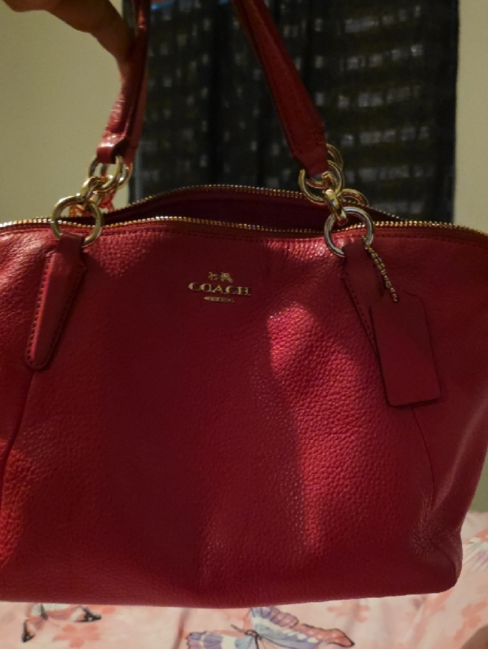 Coach Pink Leather Satchel with Matching Wallet and Strap - Picture 7 of 10